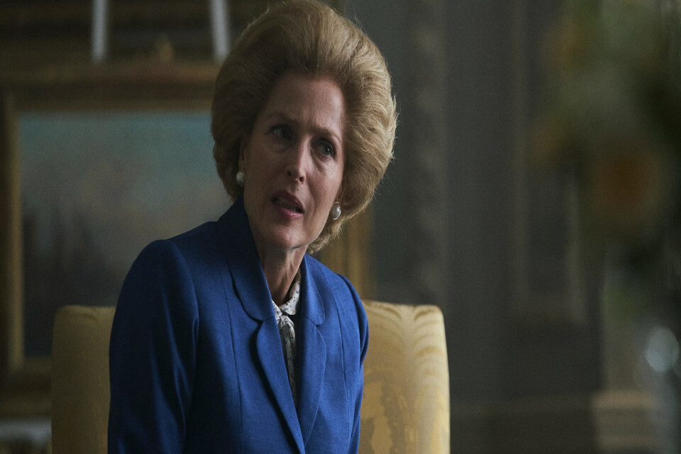 Gillian Anderson som Margaret Thatcher i brittiska Netflixserien "The crown". Arkivbild.