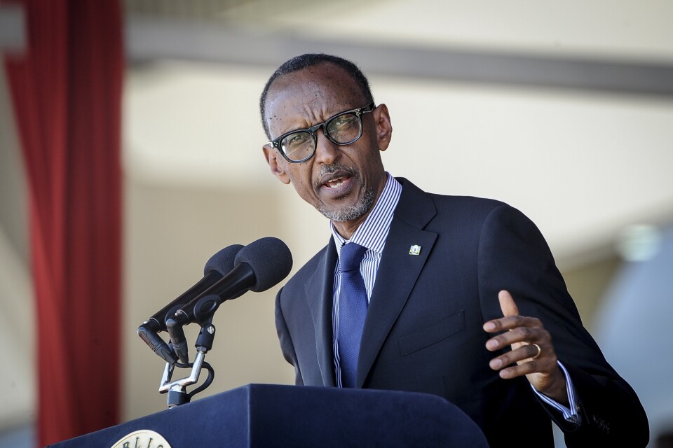 Den nuvarande författningen i Rwanda tillåter Paul Kagame att sitta på presidentposten i totalt 34 år. Nu är han inne på sitt 20:e. Arkivbild.