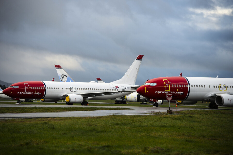 Norwegian-plan parkerade på flygplatsen i Stavanger. Arkivbild.
