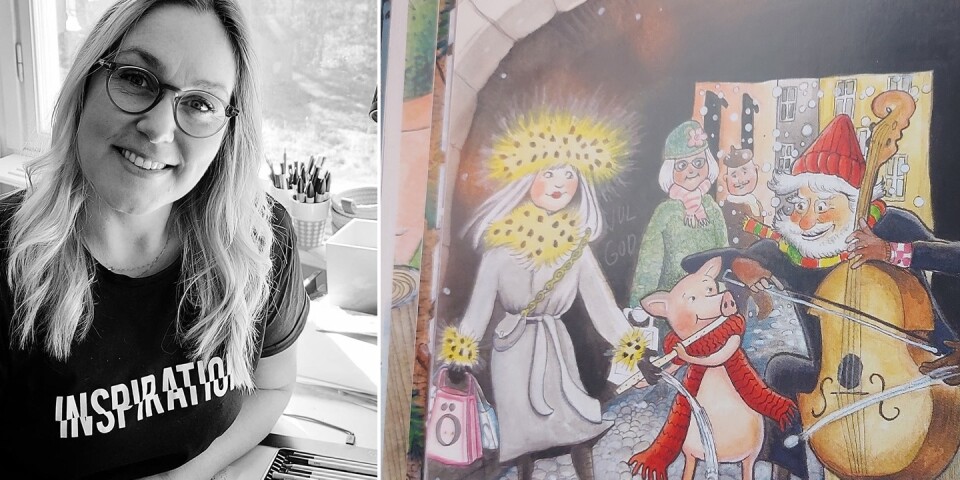 Illustratören Karin inspireras av Kalmar i barnböcker