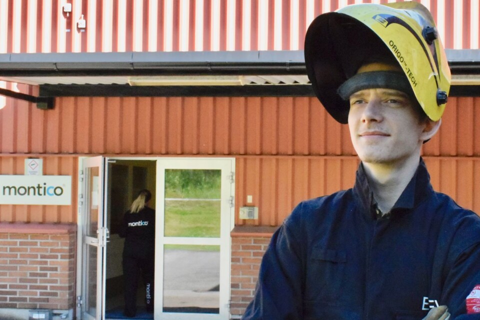 Daniel Bertilsson, 25, from Glimåkra, is training to be a welder.  ”I made up my mind – if I’m going to find a job, I must be attractive on the labour market”.