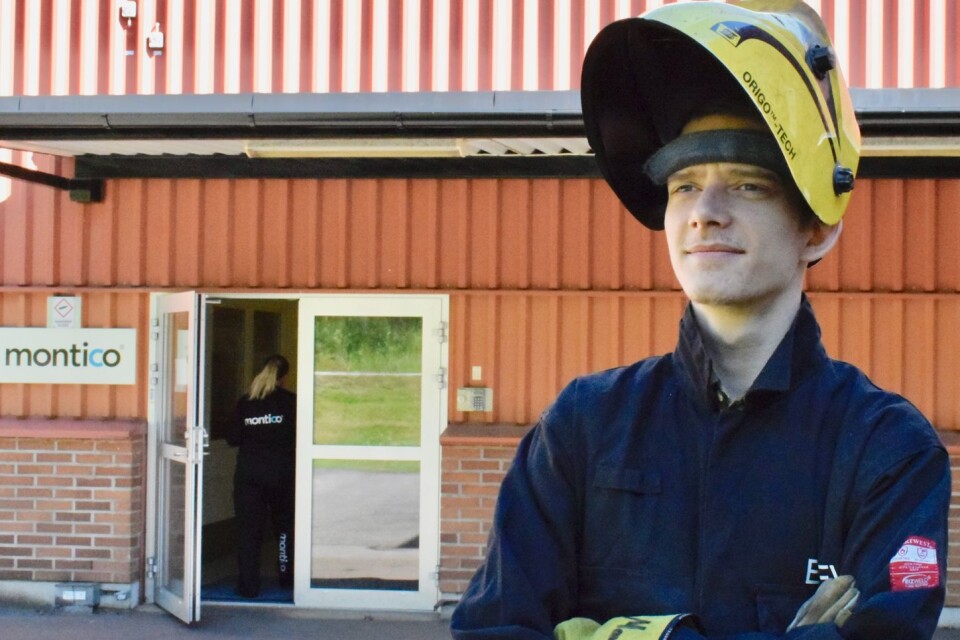 Daniel Bertilsson, 25 år, från Glimåkra utbildar sig till svetsare. ”Jag bestämde mig – ska jag jag få jobb måste jag bli attraktiv på arbetsmarknaden”.