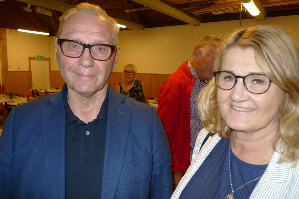 Norrlands Gilles ordförande Åke Eriksson med fru Kerstin. Gillets uppgift är att främja Norrland i Växjö.
