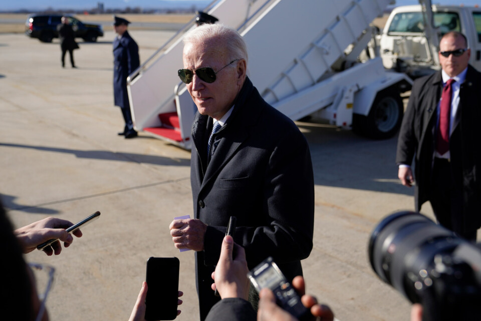 USA:s president Joe Biden kommenterar nedskjutningen av höghöjdsballongen.