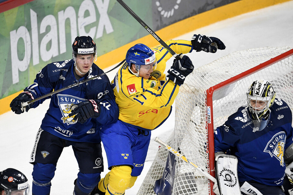 Dennis Rasmussen gjorde ett av Sveriges mål mot Slovakien. Arkivbild