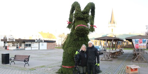 Borgholmsbocken har funnits på torget varje jul sedan 2017.