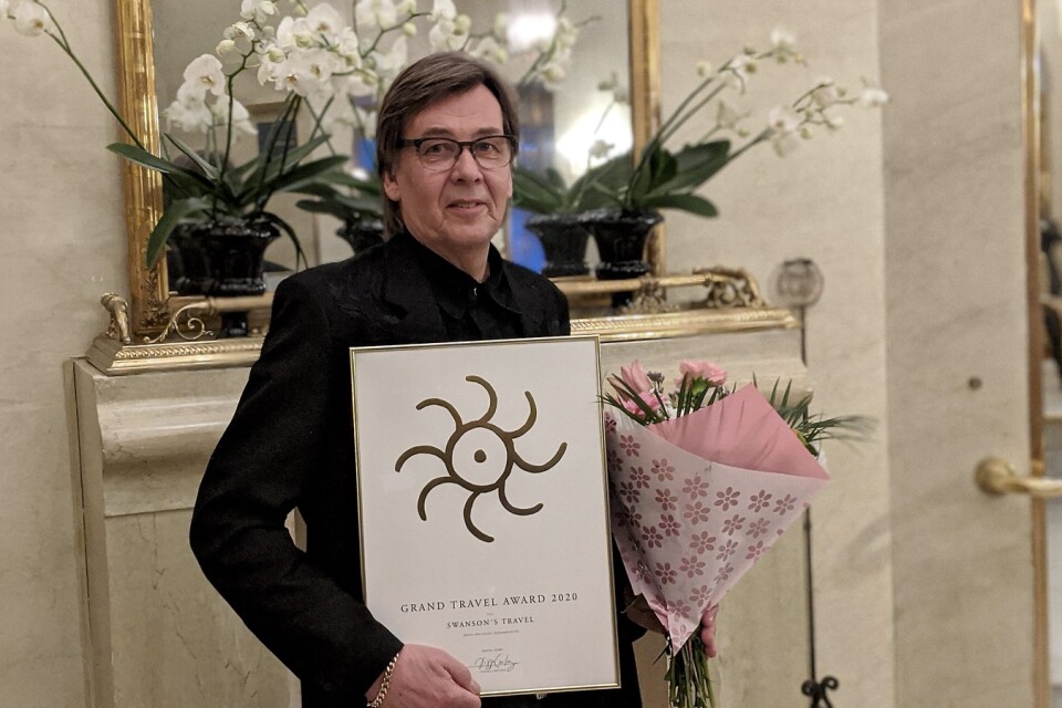 Vd:n och grundaren Tommy Swanson var på plats i Stockholm och tog emot priset på torsdagskvällen. Foto: privat