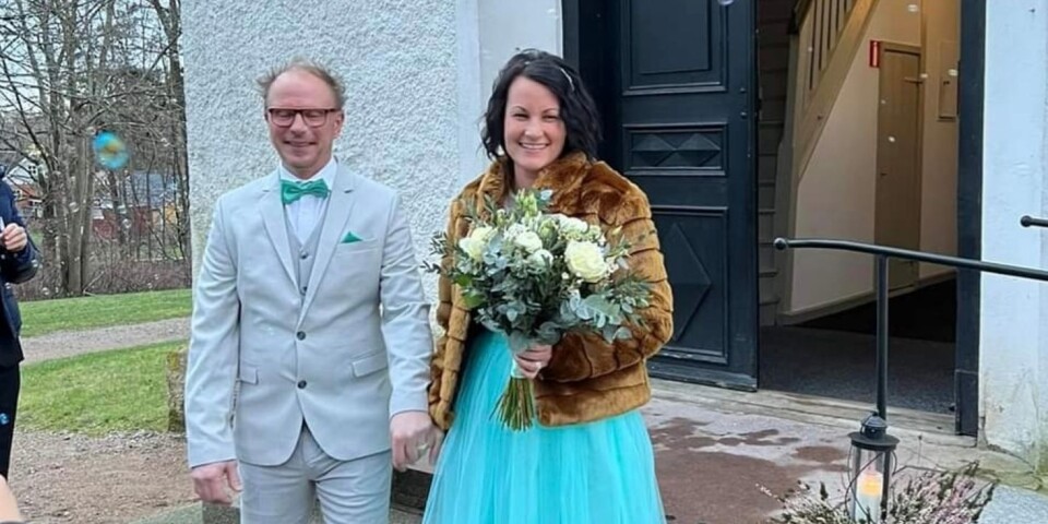 De fick ett gnistrande vinterbröllop – även utan snö