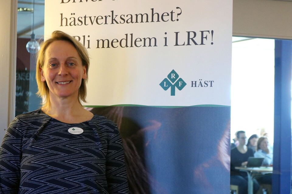 Maria Hjelm Nilsson är projektledare i Häst i Sydost.
