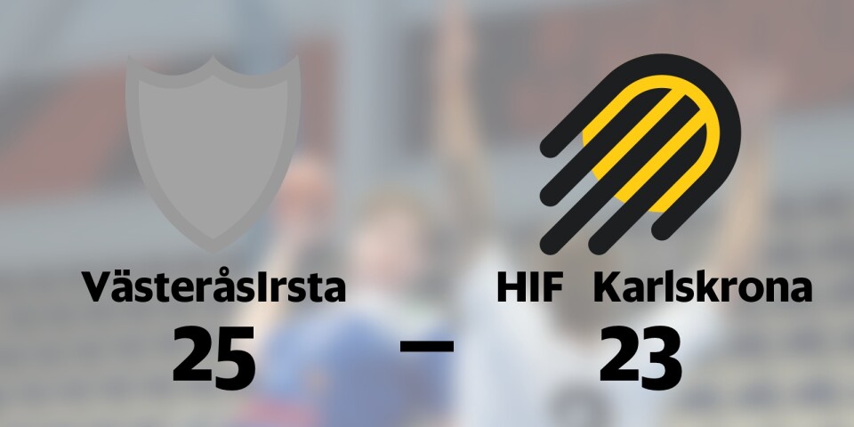 Förlust för HIF Karlskrona borta mot VästeråsIrsta