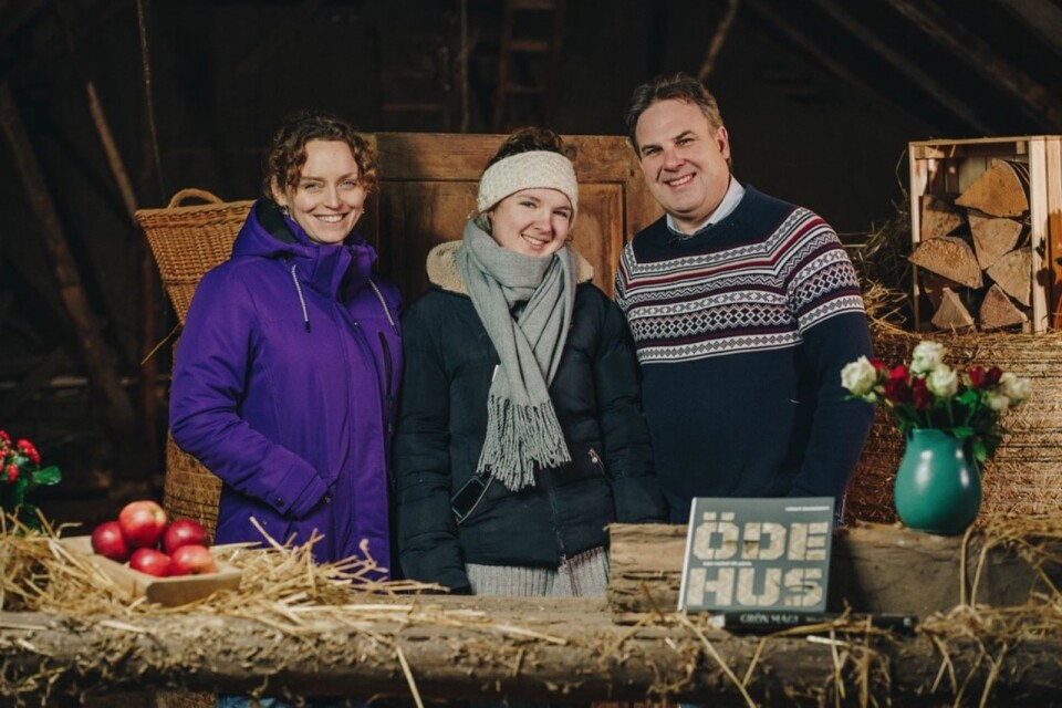 Jennifer Erlandsson, Theresia Sandahl och Robert Danielsson driver ett ödehus-företag ihop. Foto: Mattias Skoog