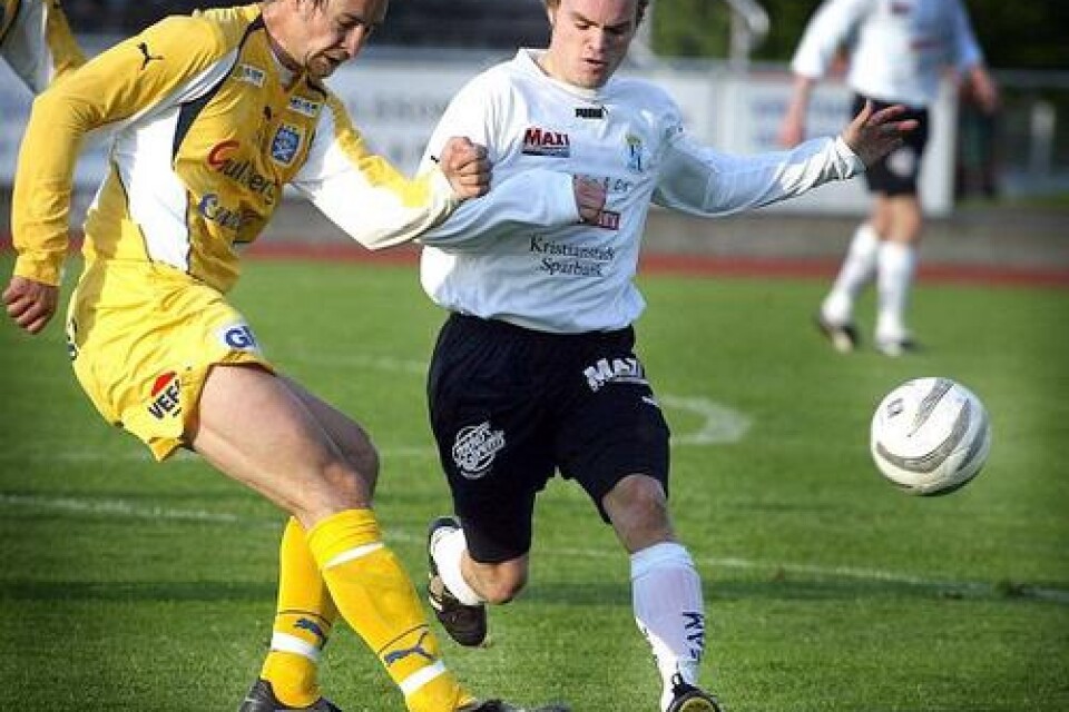 Fredrik "Lillen" Andersson dominerade mittfältet mot Ängelholm. Han hade också en fot med i båda KFF:s mål. BILD: OLOF ABRAHAMSSON