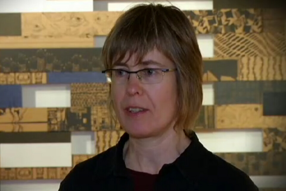 Helena Pedersen, docent i pedagogik vid Göteborgs universitet och forskare i kritiska djurstudier (skärmavbild från SVT Nyheter Västs inslag).