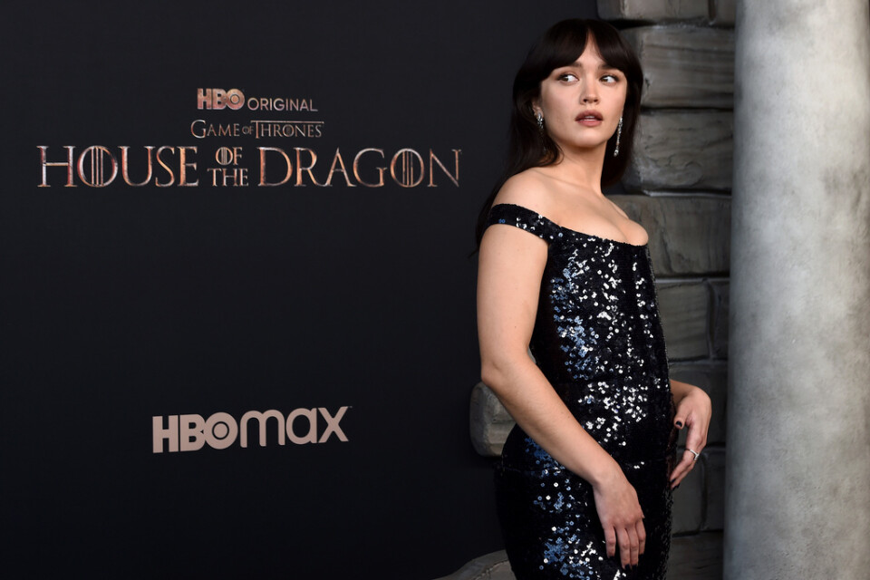 Skådespelaren Olivia Cooke i "House of the dragon". Arkivbild.