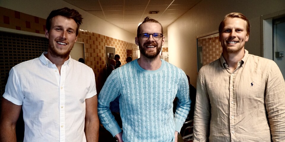 Årets företagare i Bollebygd 2022. Fr v: Cristoffer Larsson, Jonas Granlund och Jesper Berens.