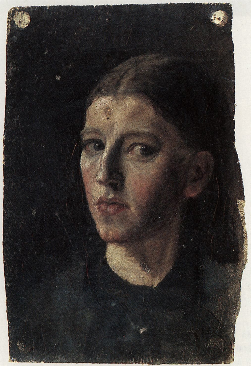 Självporträtt från 1877-78. Foto från utställningen: Britte Montigny