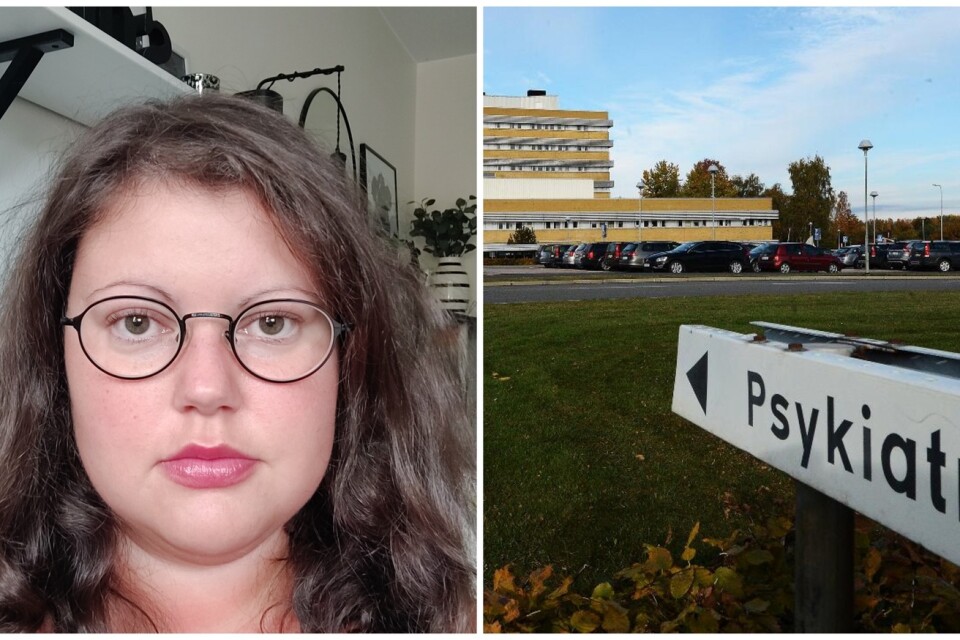 Kollage med Mathilda Holm, OCD-föreningen östra Skåne och Blekinge, plus psykiatriska akutmottagningen i Kristianstad.