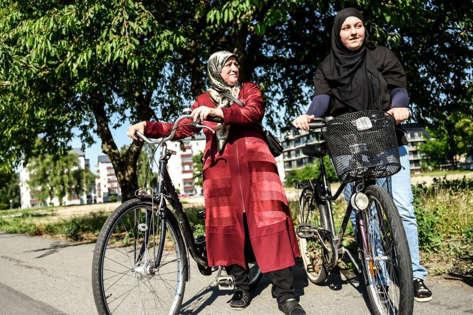 Yuksel and Yasemin never miss a chance to cycle.