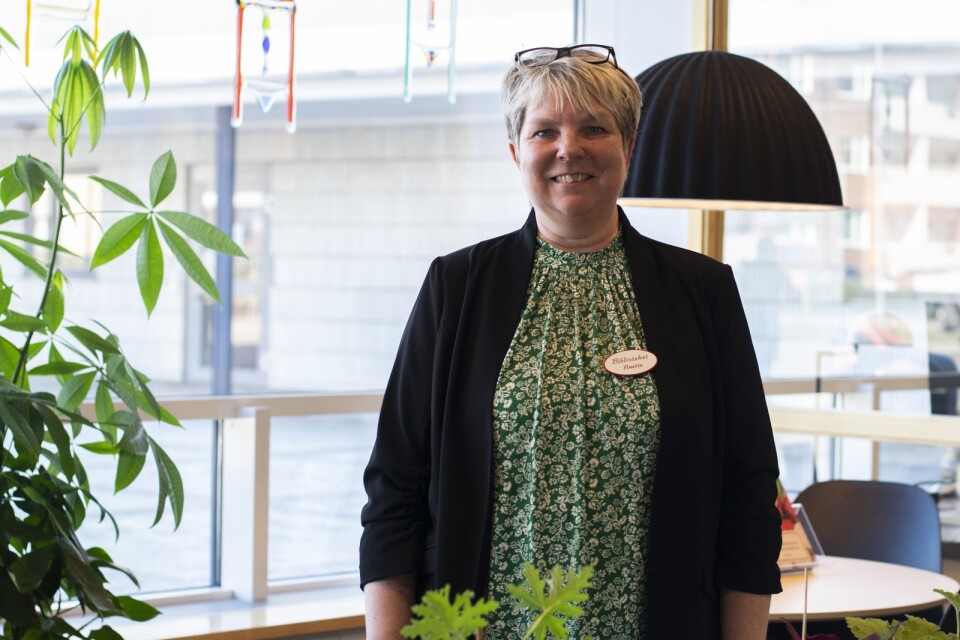 Anette Roos, bibliotekarie på Nybro bibliotek.