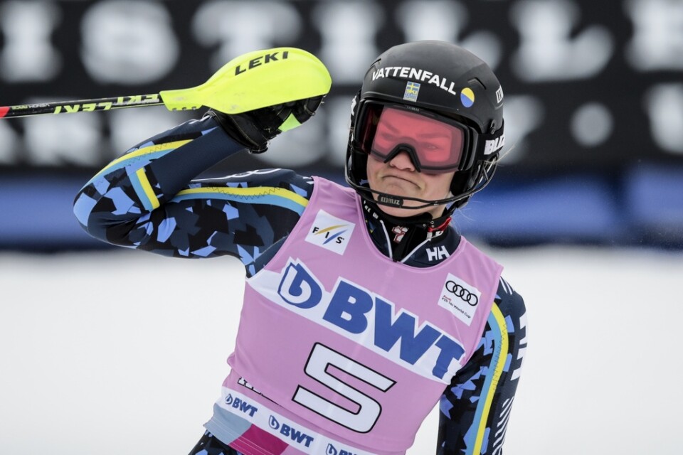 Svenska slalomstjärnan Anna Swenn-Larsson ska träffa medierna i Åre – men med restriktioner. Arkivbild.