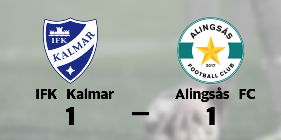 Stark insats när Alingsås FC tog poäng borta mot IFK Kalmar