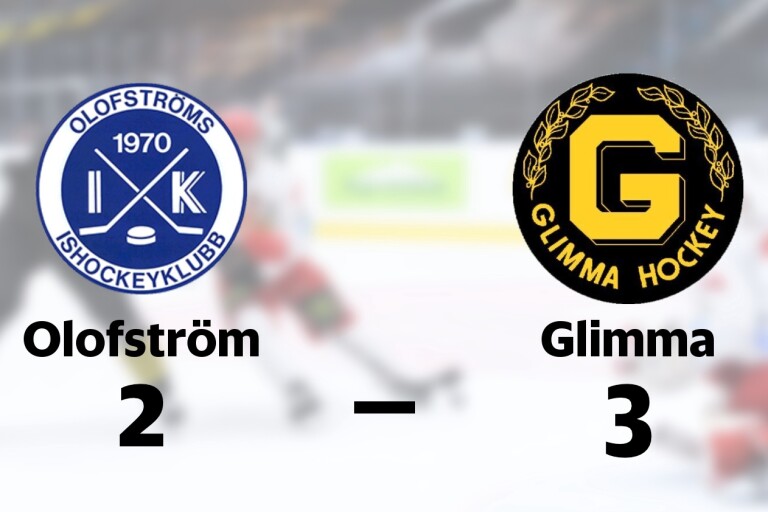 Förlust i förlängningen för Olofström mot Glimma
