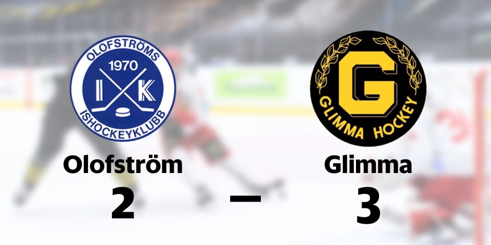 Förlust i förlängningen för Olofström mot Glimma