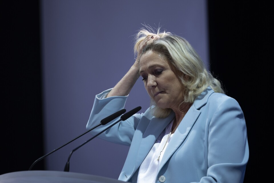 Marine Le Pen har länge varit den franska ytterhögerns centralfigur, men utmanas nu av debattören Éric Zemmour. Duon riskerar att ta röster från varandra under nästa års presidentval. Arkivbild.