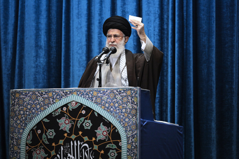 Irans högste ledare ayatolla Ali Khamenei. Bilden kommer från ayatollans pressavdelning. Arkivbild.