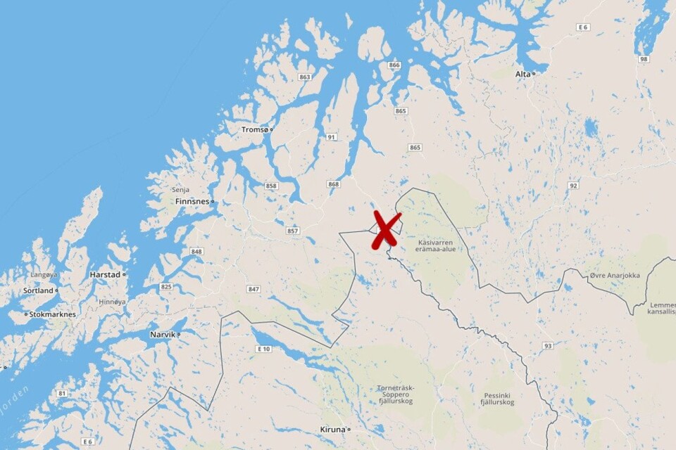Olyckan inträffade i nordvästligaste Finland, nära Treriksröset.