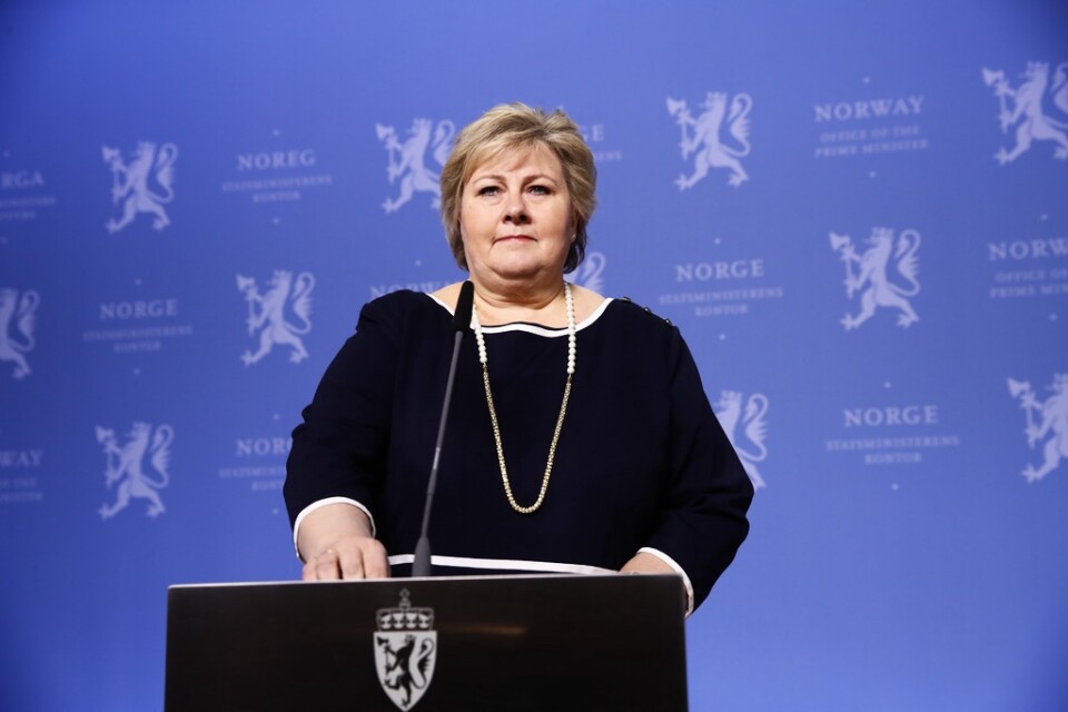Statsminister Erna Solberg föreslår en lag som ger regeringen mer makt.