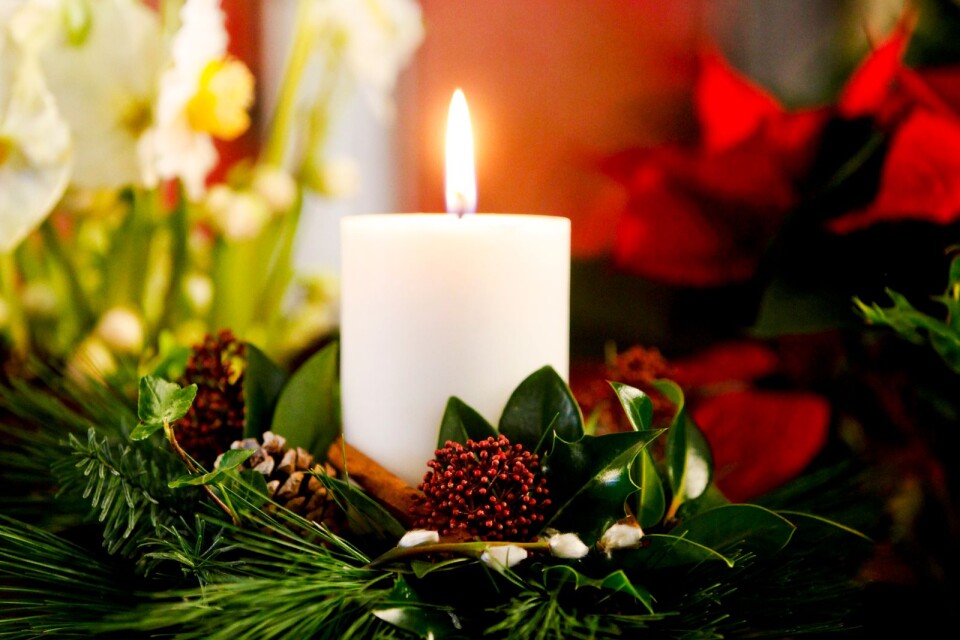 Decorate with lights and  candles to mark Advent.