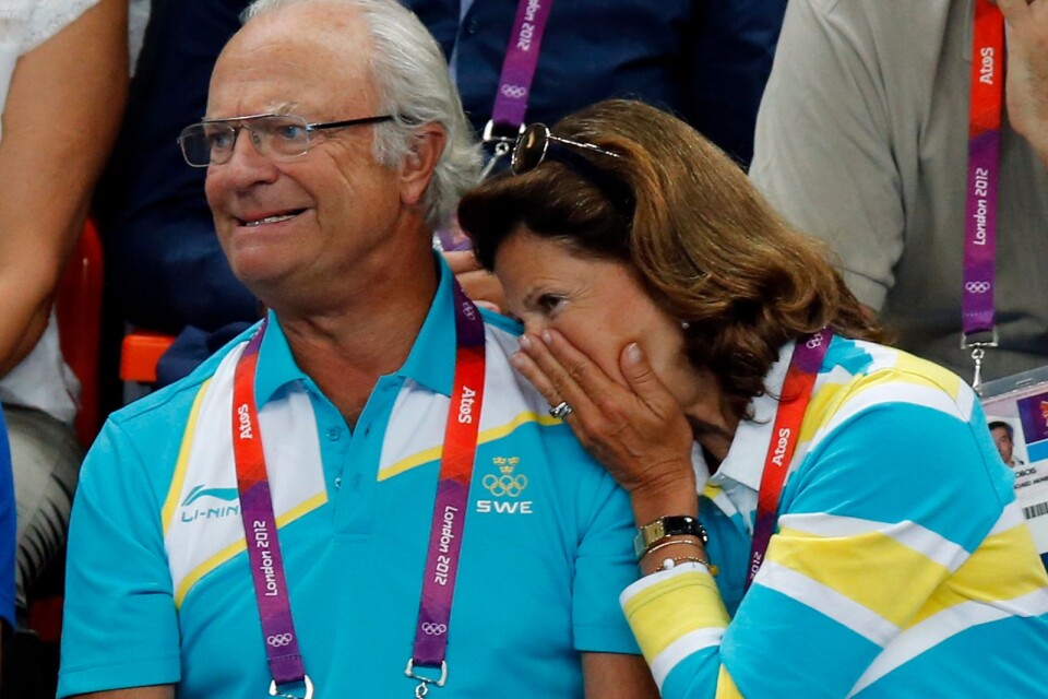 Spännande med sport. Kung Carl Gustaf och drottning Silvia på sommar-OS i London 2012.