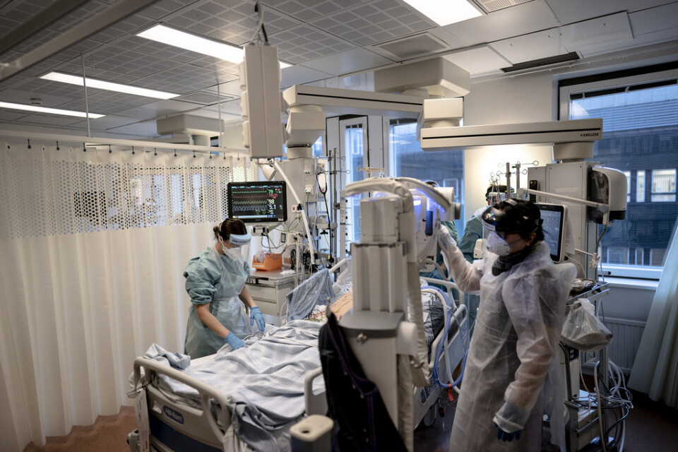 Röntgen på en intensivvårdsavdelning för covid 19-patienter på Östra sjukhuset i Göteborg. Arkivbild.