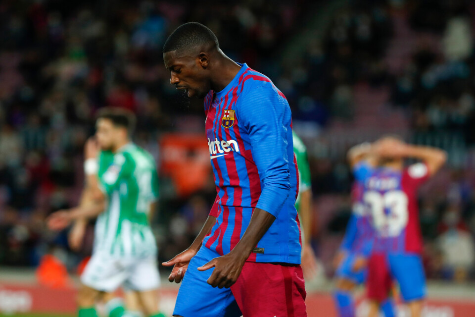 Ousmane Dembélé vägrar lämna Barcelona trots att klubben uppmanat honom. Arkivbild.