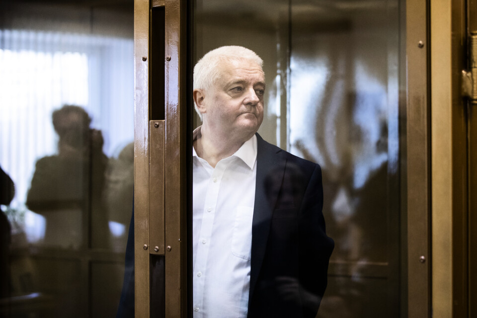 Norrmannen Frode Berg under rättegången i Moskva i våras. Arkivbild