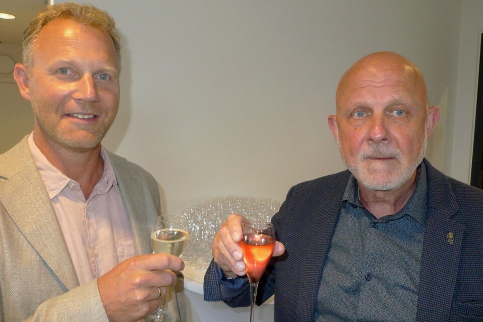 Prefabsystem Syds grundare Hans Lindfors och Peter Gustavsson såg ut att trivas.