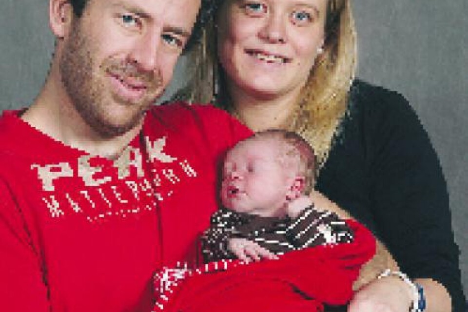 Linda Pettersson och Johan Karlsson, Mörrum, fick den 4/1 en son, som vägde 3 670 g och var 53 cm.