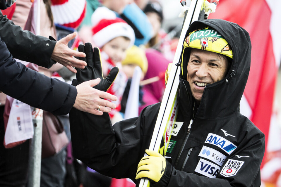 Noriaki Kasai siktar mot att bli den första idrottaren att vara med i nio vinter-OS. Arkivbild.