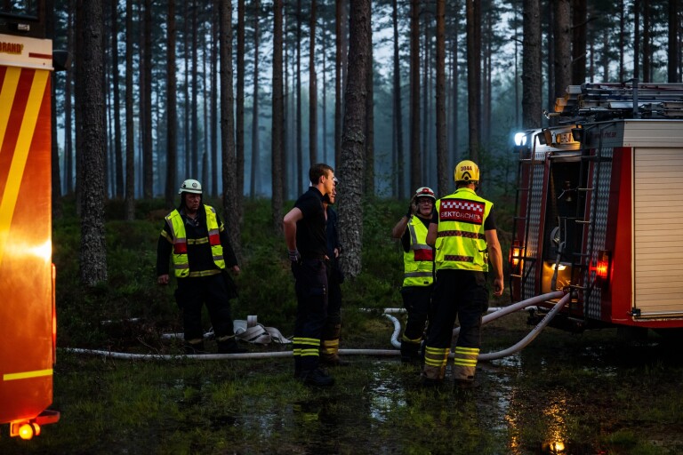 Skogsbrand i Emmaboda orsakade stort pådrag
