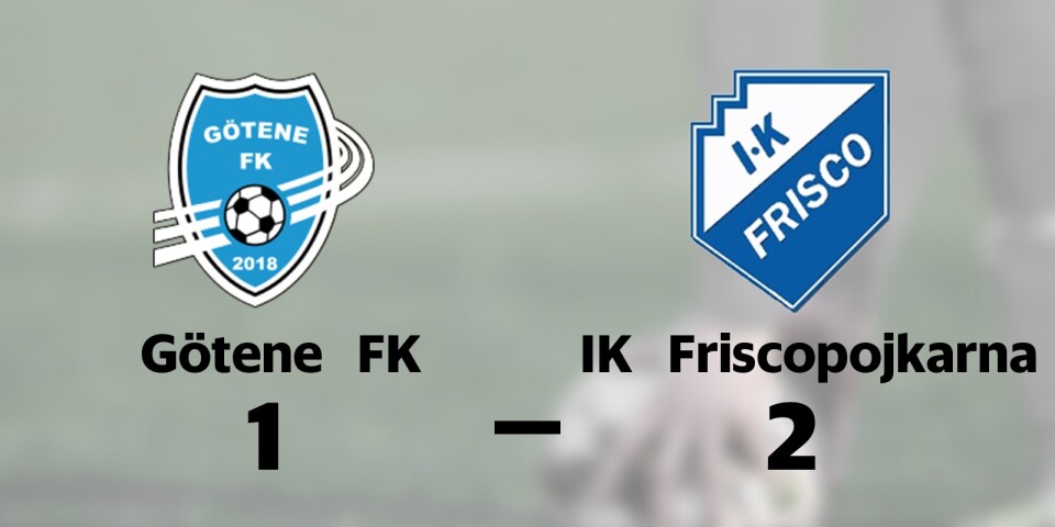 IK Friscopojkarna besegrade Götene FK på bortaplan