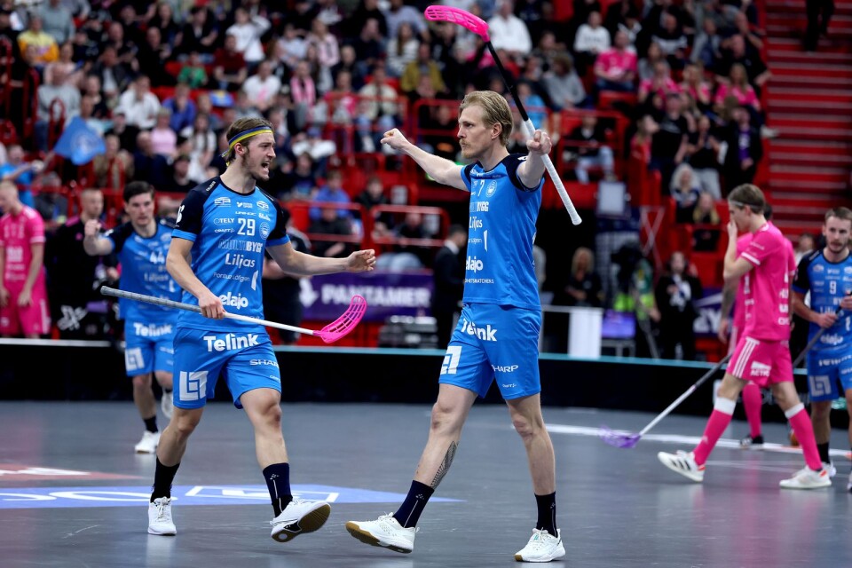 Filip Langer och Kim Nilsson jublar under SM-finalen i våras. Nu blir det en ny satsning mot Avicii Arena – direktsänt på Barometern-OT:s sajt.
