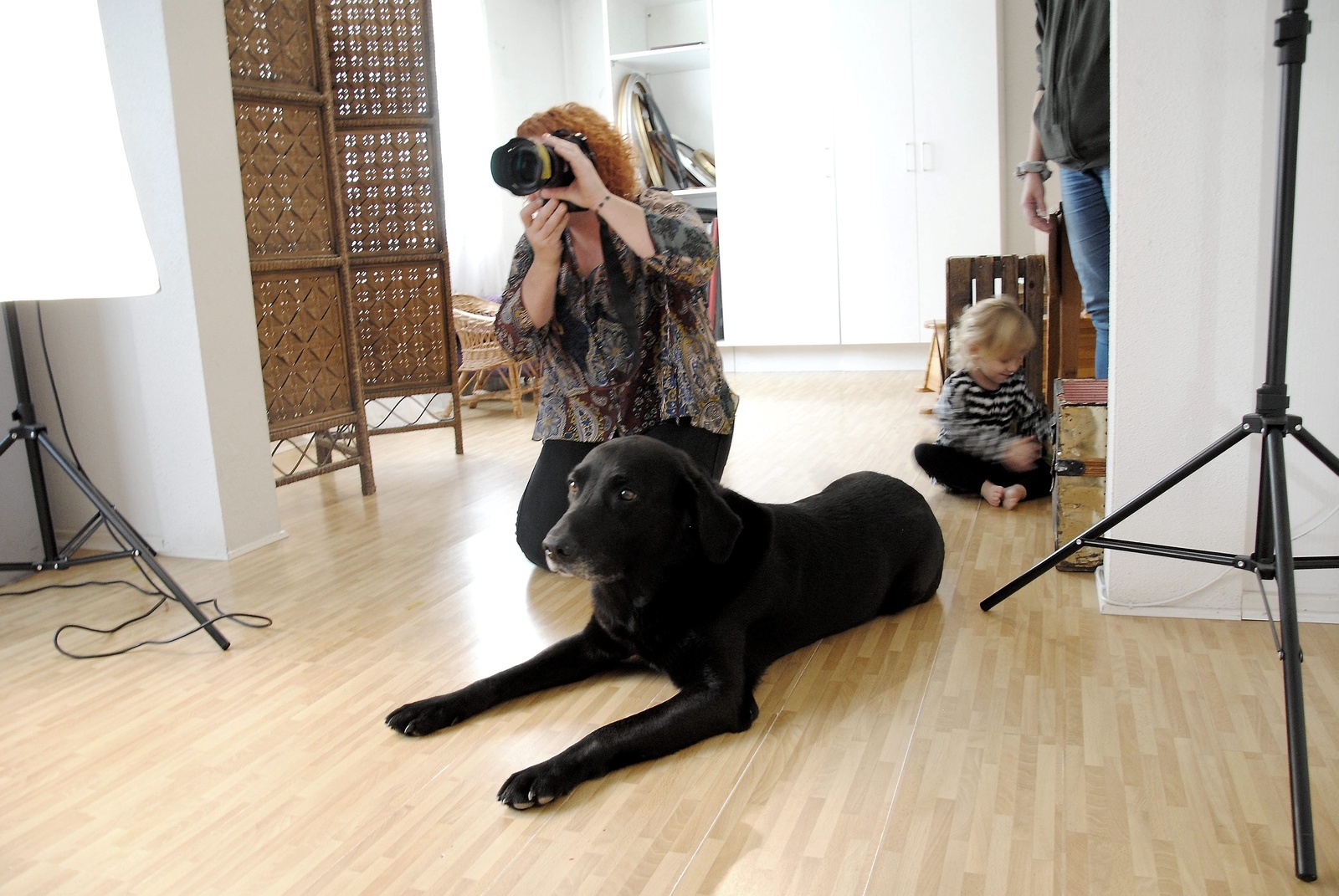 Matilda Ludvigssons fotoassistent, hunden Harry, hjälper ofta till när ett barn blivit ledset. Det kan räcka med att han visar sig så kommer glädjen tillbaka.