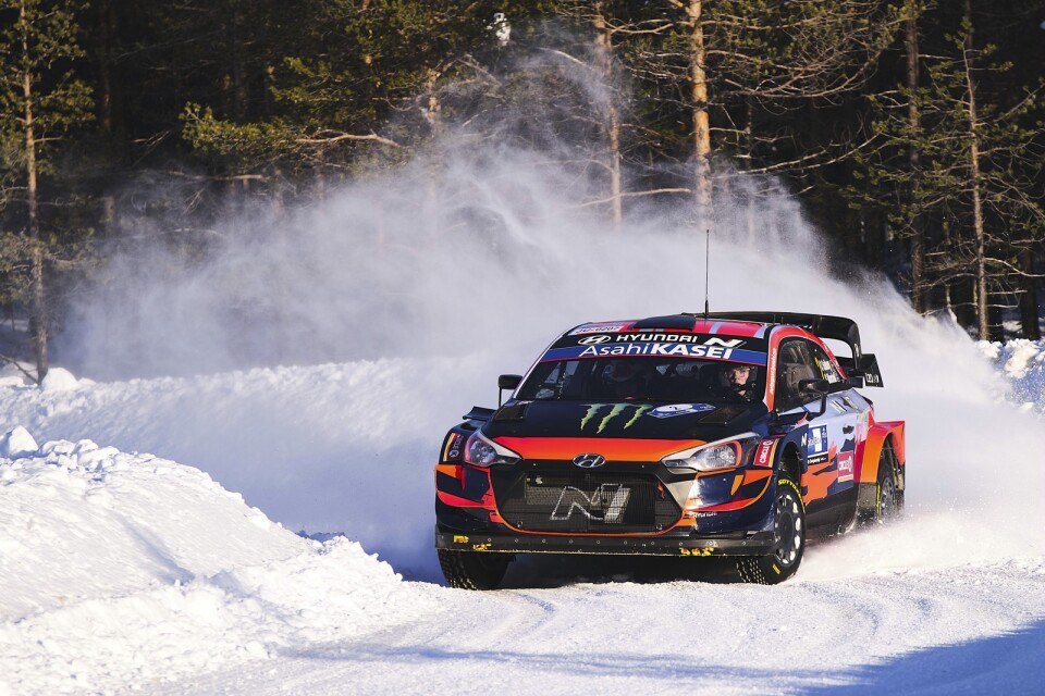 Oliver Solberg imponerade i WRC-debuten. Arkivbild.