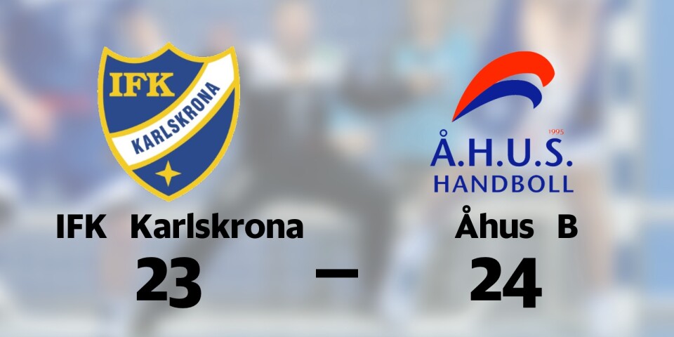 IFK Karlskrona förlorade mot Åhus HB B
