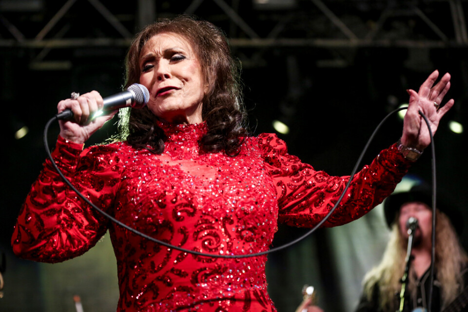 Loretta Lynn vid ett framträdande i Austin, Texas 2016. Arkivbild.