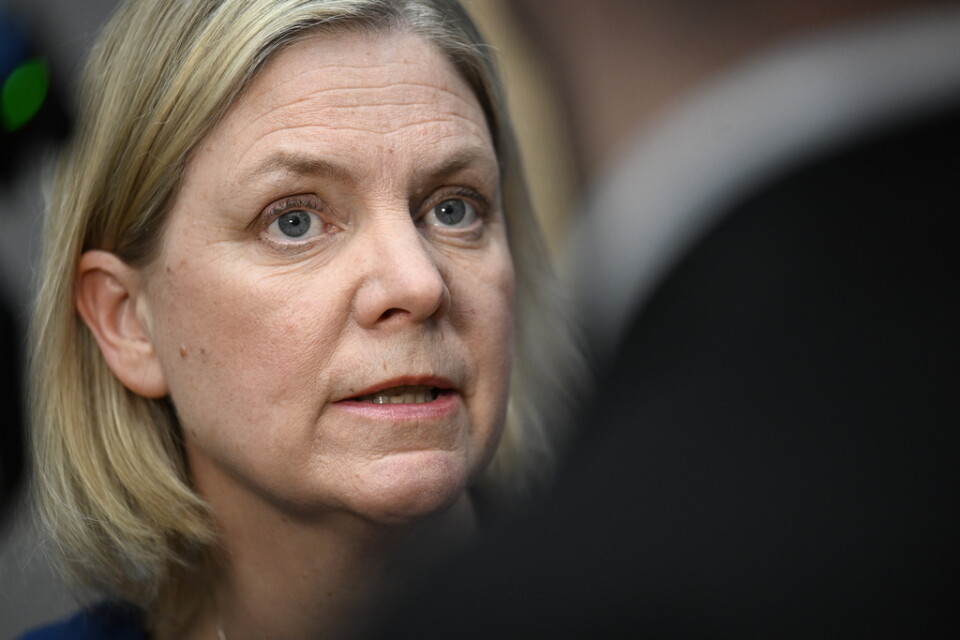 Den efterlysta kvinnan greps utanför dåvarande statsminister Magdalena Anderssons villa i december 2021. Arkivbild.
