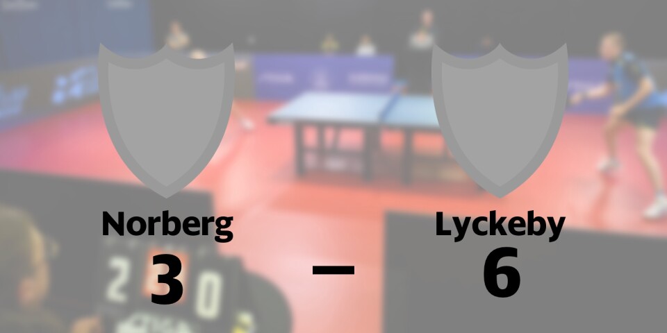 Norberg förlorade mot Lyckeby