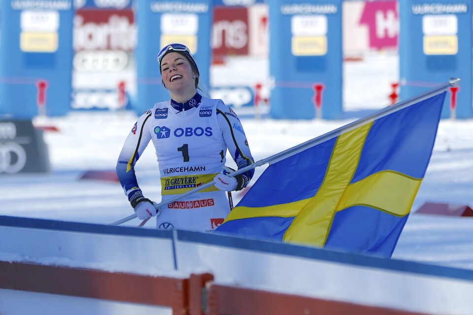 Johanna Hagström var en glad tvåa.