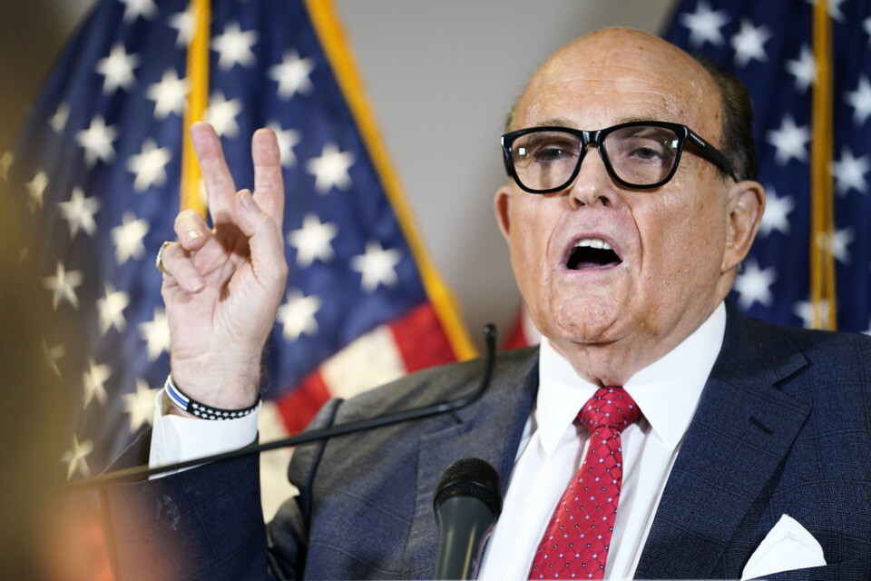 Rudy Giuliani är Donald Trumps personlige advokat. Arkivbild.